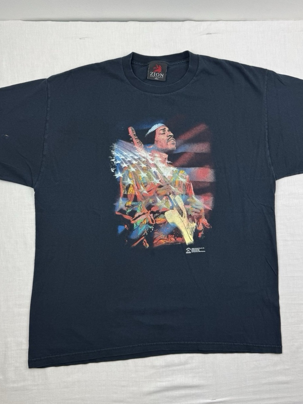 Vintage Jimi Hendrix T Shirt Adult XL Black Rock And Roll American Y2K Band Tee